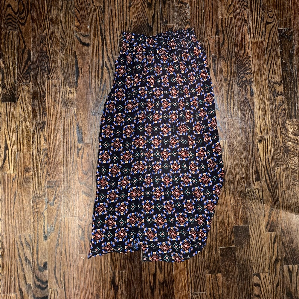 NATURAL LIFE Navy Floral Midi Skirt